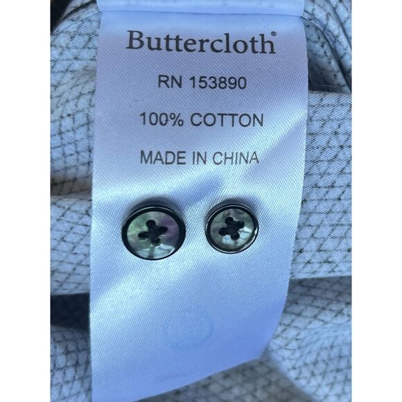 Buttercloth Green Black Regular Fit Button Up Shirt Top   Mens Size Large - Picture 6 of 10